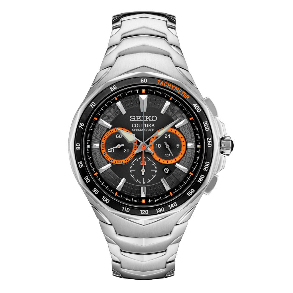 Seiko Coutura Quartz Chronograph with Sapphire Crystal and Orange