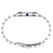 Seiko Diamonds Mother of Pearl Quartz Dress Watch with Sapphire Crystal #SRZ537 crown