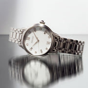 Seiko Diamonds Mother of Pearl Quartz Dress Watch with Sapphire Crystal #SRZ537 lifestyle