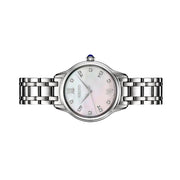 Seiko Diamonds Mother of Pearl Quartz Dress Watch with Sapphire Crystal #SRZ537 side
