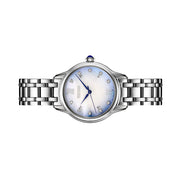 Seiko Diamonds Blue Mother of Pearl Quartz Dress Watch with Sapphire Crystal #SRZ539 side