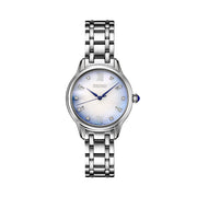 Seiko Diamonds Blue Mother of Pearl Quartz Dress Watch with Sapphire Crystal #SRZ539