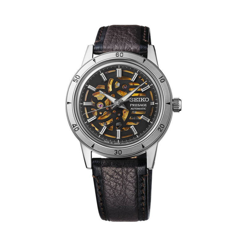 Seiko Presage Style60's Dress Watch with Skeleton Dial #SSA461