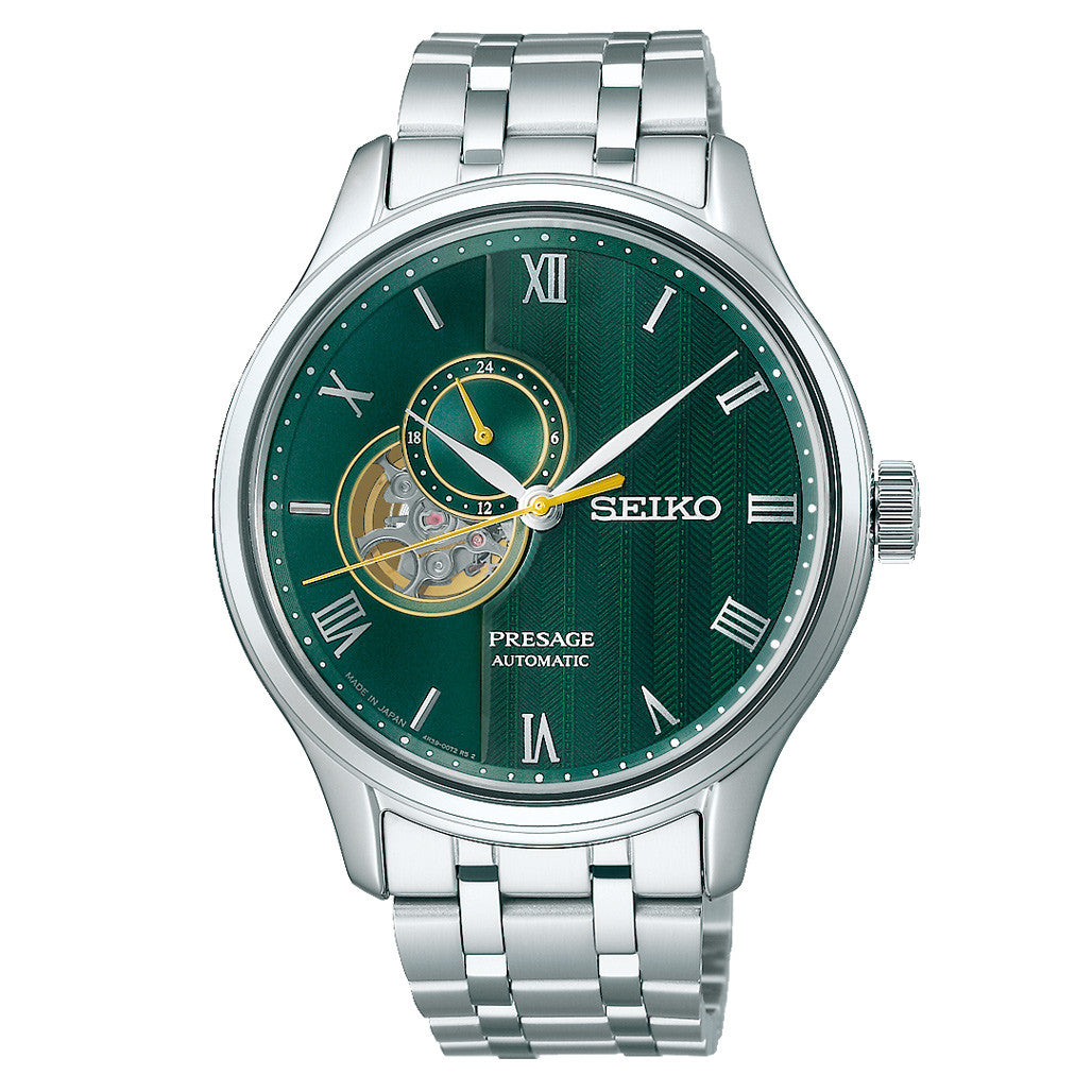 Seiko Presage Japanese Green Garden Automatic Dress Watch #SSA463
