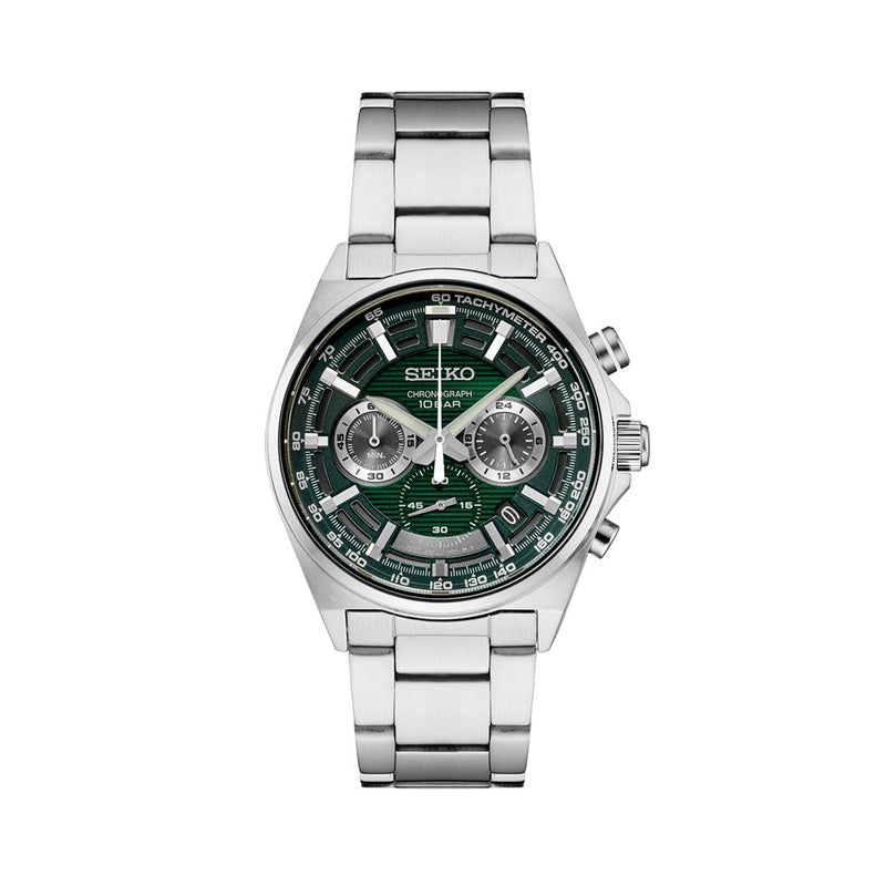 Seiko Quartz Chronograph with Multi-Layer Green Dial #SSB405