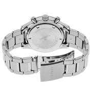 Seiko Essentials Quartz Chronograph with Black Dial and Steel Bracelet #SSB413 back
