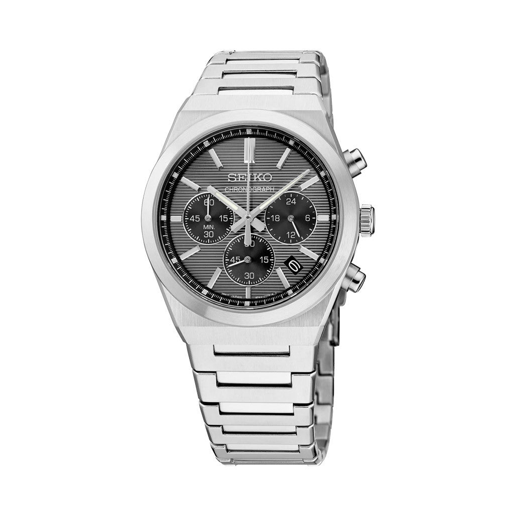 Seiko Essentials Sport Chronograph with Grey Dial #SSB455 — Long