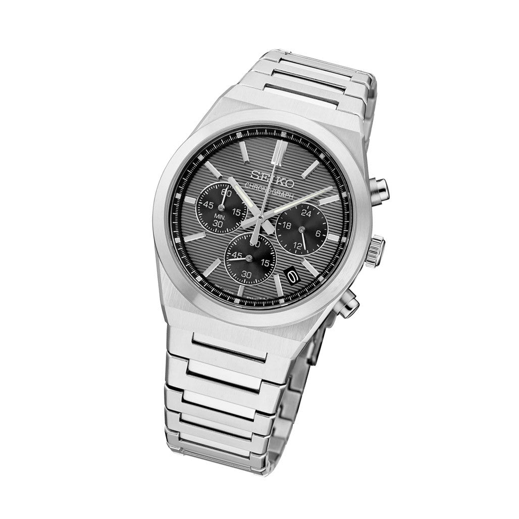 Seiko Essentials Sport Chronograph with Grey Dial #SSB455 — Long