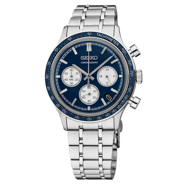 Seiko Essentials Chronograph with Blue Dial #SSB477