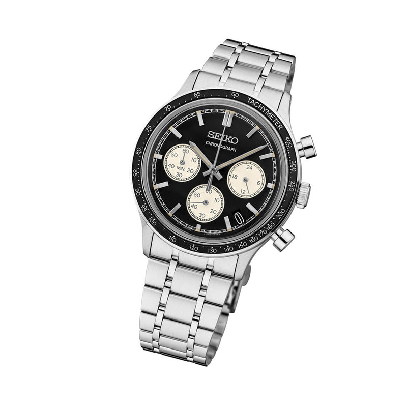 Seiko Essentials Chronograph with Black Dial #SSB479