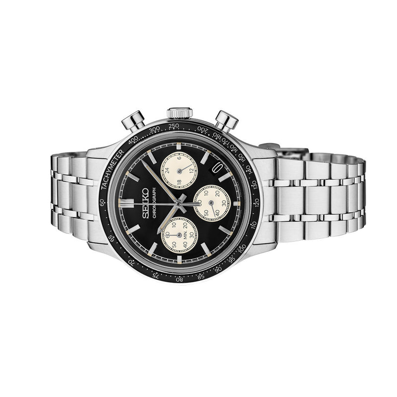 Seiko Essentials Chronograph with Black Dial #SSB479
