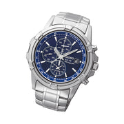Seiko Essentials Solar Chronograph and Alarm with Blue Dial #SSC141