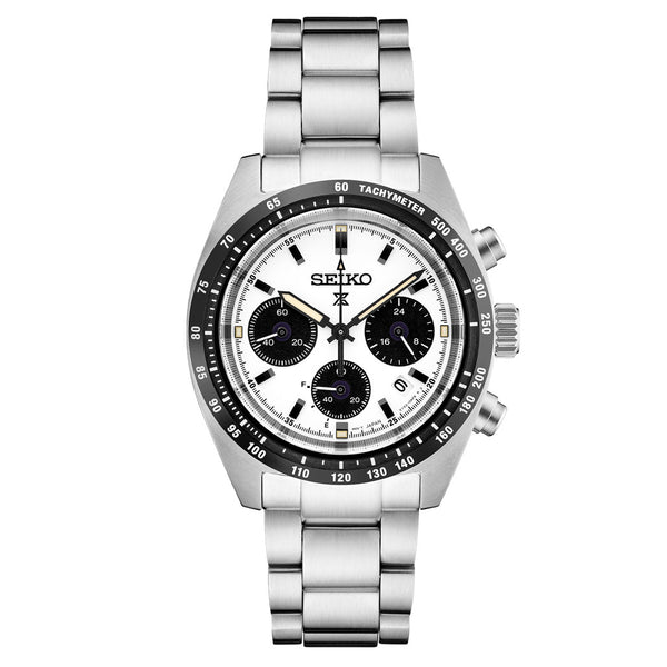 Seiko Prospex Speedtimer Solar Chronograph with White Dial #SSC813 zoom