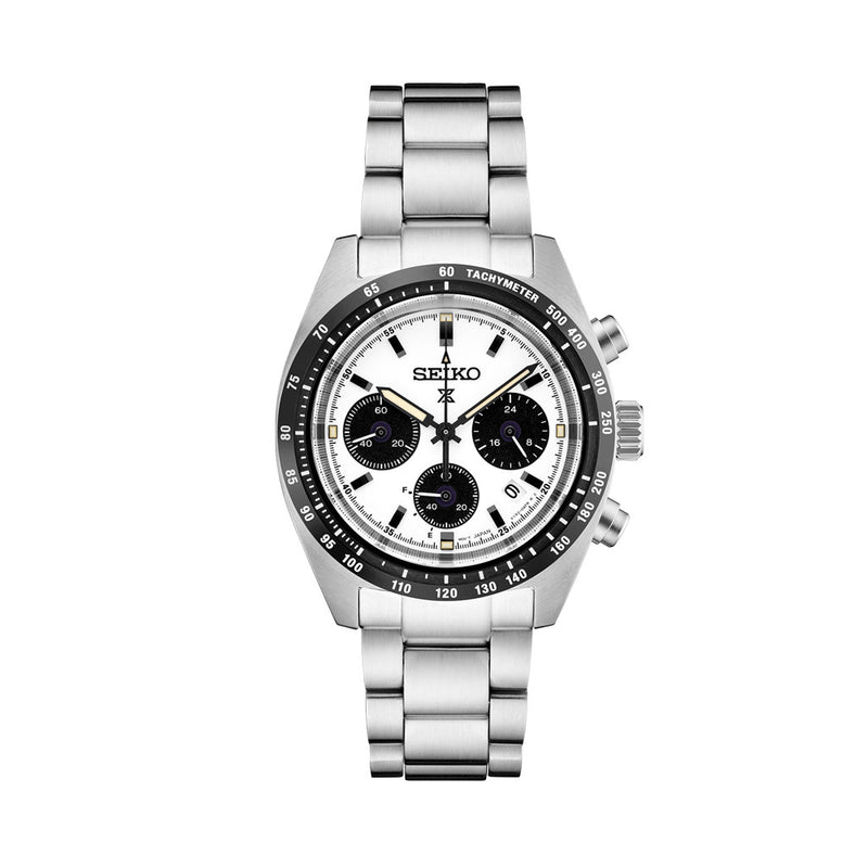 Seiko Prospex Speedtimer Solar Chronograph with White Dial #SSC813
