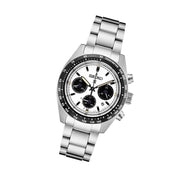 Seiko Prospex Speedtimer Solar Chronograph with White Dial #SSC961 tilt