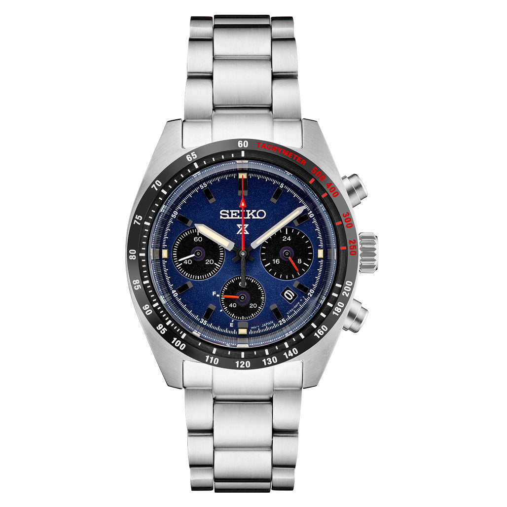 Seiko Prospex Speedtimer Solar Chronograph with Dark Blue Dial