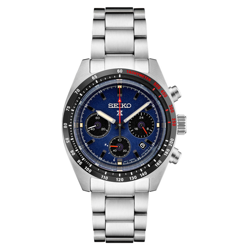 Seiko Prospex Speedtimer Solar Chronograph with Dark Blue Dial #SSC815 zoom