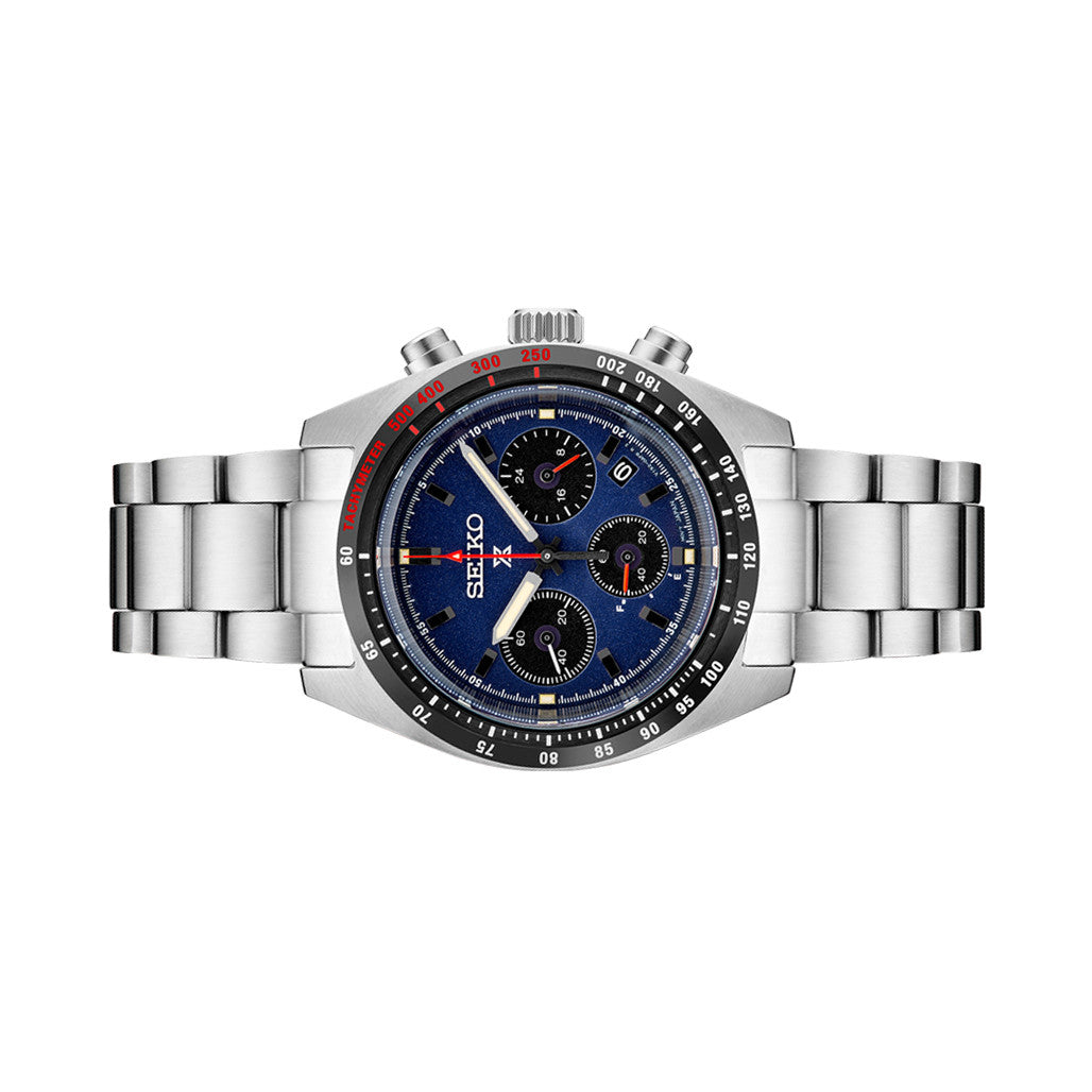 Seiko Prospex Speedtimer Solar Chronograph with Dark Blue Dial