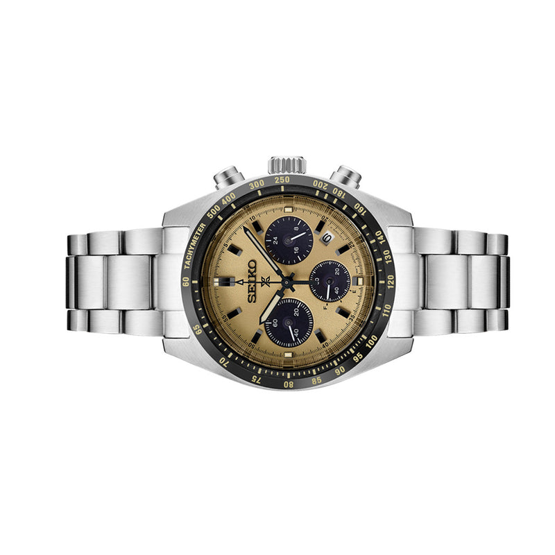 Seiko Prospex Speedtimer Solar Chronograph with Beige Dial #SSC817 side