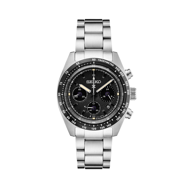 Seiko Prospex Speedtimer Solar Chronograph with Black Dial #SSC819