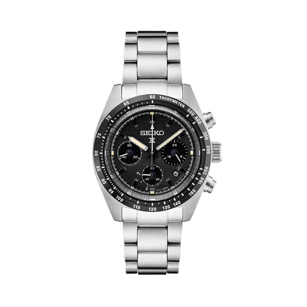 Seiko Prospex Speedtimer Solar Chronograph with Black Dial #SSC819