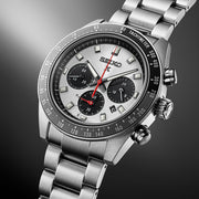 Seiko Prospex 41mm Speedtimer Solar Chronograph with Silver Dial #SSC911