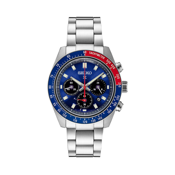 Seiko Prospex 41mm Speedtimer Solar Chronograph with Blue Dial #SSC913