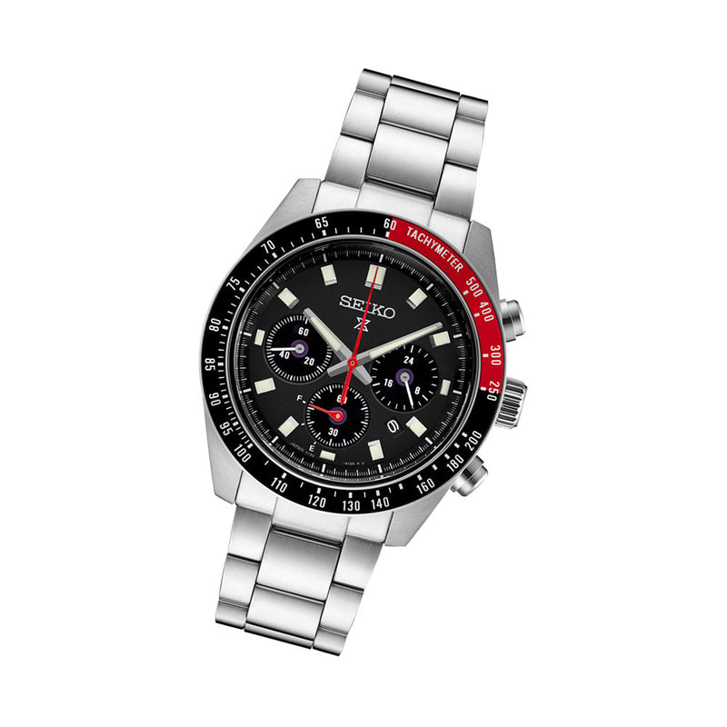 Seiko Prospex 41mm Speedtimer Solar Chronograph with Black Dial #SSC915