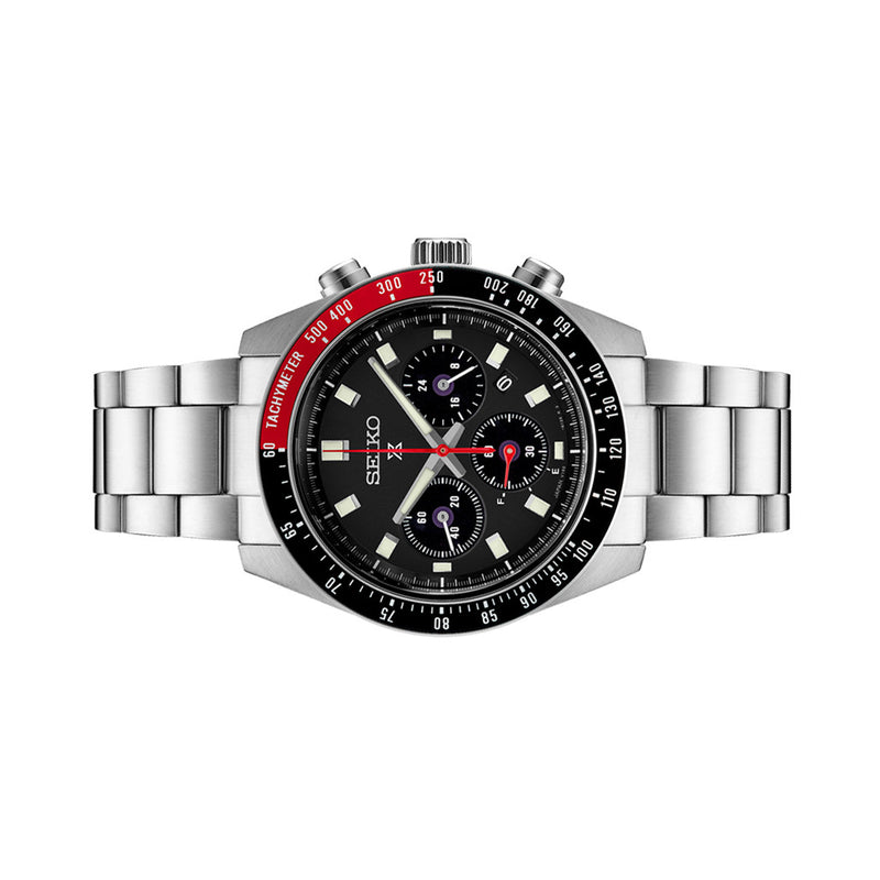 Seiko Prospex 41mm Speedtimer Solar Chronograph with Black Dial #SSC915