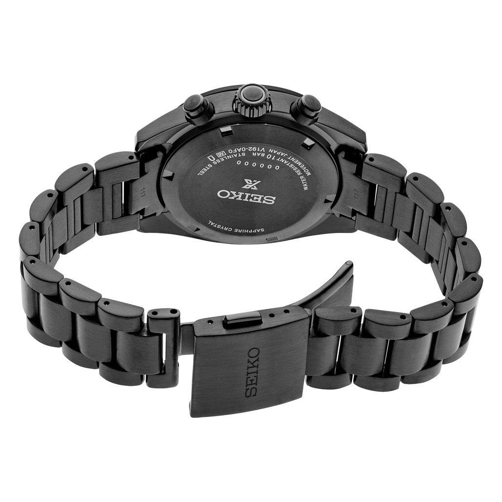 Seiko Prospex Speedtimer Solar Chronograph in black IP Plating
