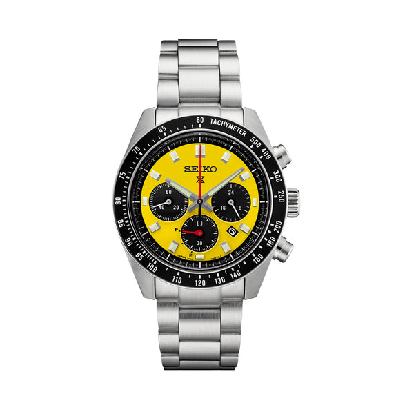 Seiko Prospex US Special Edition 41mm Speedtimer Solar Chronograph with Yellow Dial #SSC929