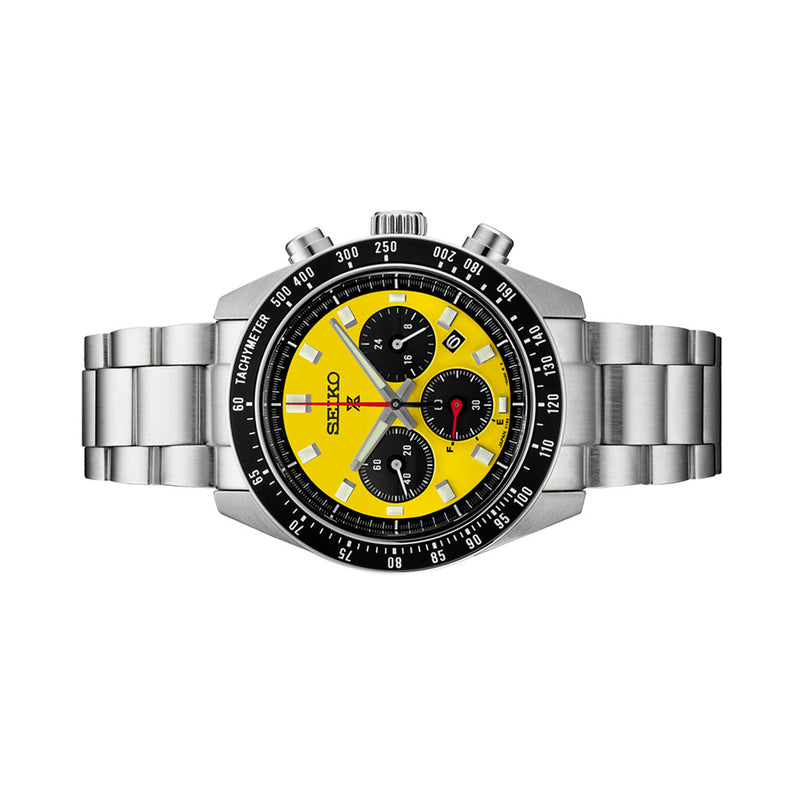 Seiko Prospex US Special Edition 41mm Speedtimer Solar Chronograph with Yellow Dial #SSC929