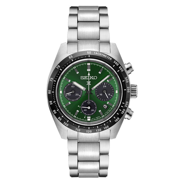 Seiko Prospex Speedtimer Solar Chronograph with Green Dial #SSC933