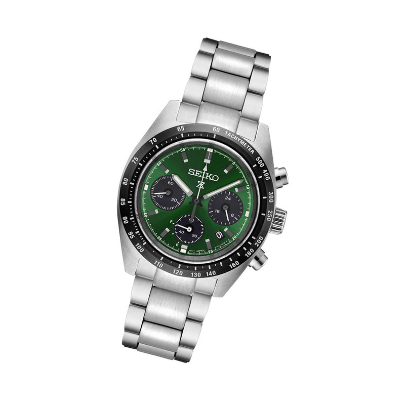 Seiko Prospex Speedtimer Solar Chronograph with Green Dial #SSC933