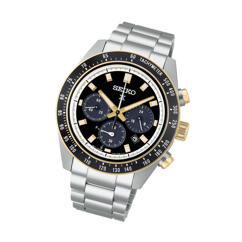 Seiko Prospex Speedtimer Solar Chronograph with Black Dial #SSC941