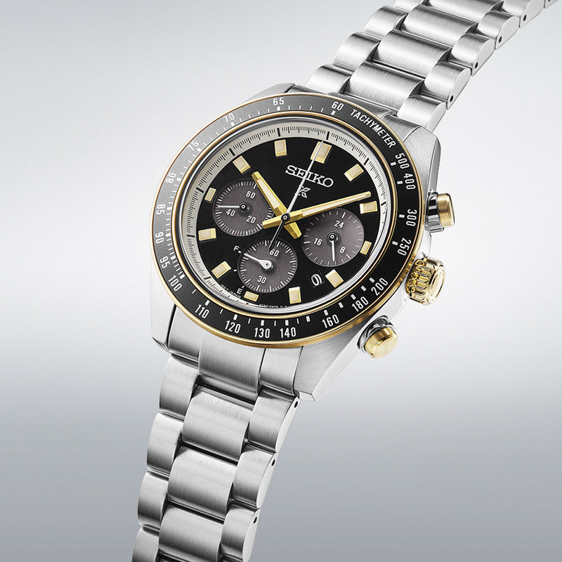 Seiko Prospex Speedtimer Solar Chronograph with Black Dial #SSC941