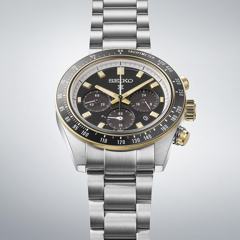 Seiko Prospex Speedtimer Solar Chronograph with Black Dial #SSC941