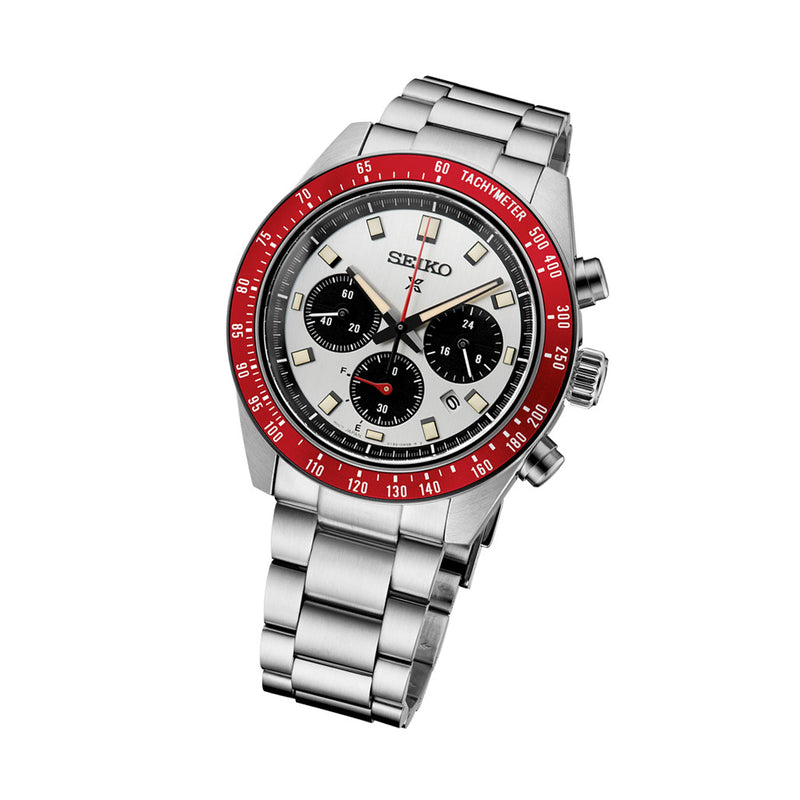 Seiko Prospex Speedtimer Solar Chronograph with Silver Dial #SSC945