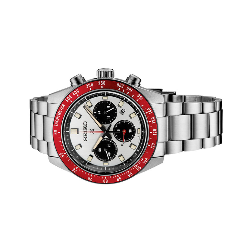 Seiko Prospex Speedtimer Solar Chronograph with Silver Dial #SSC945