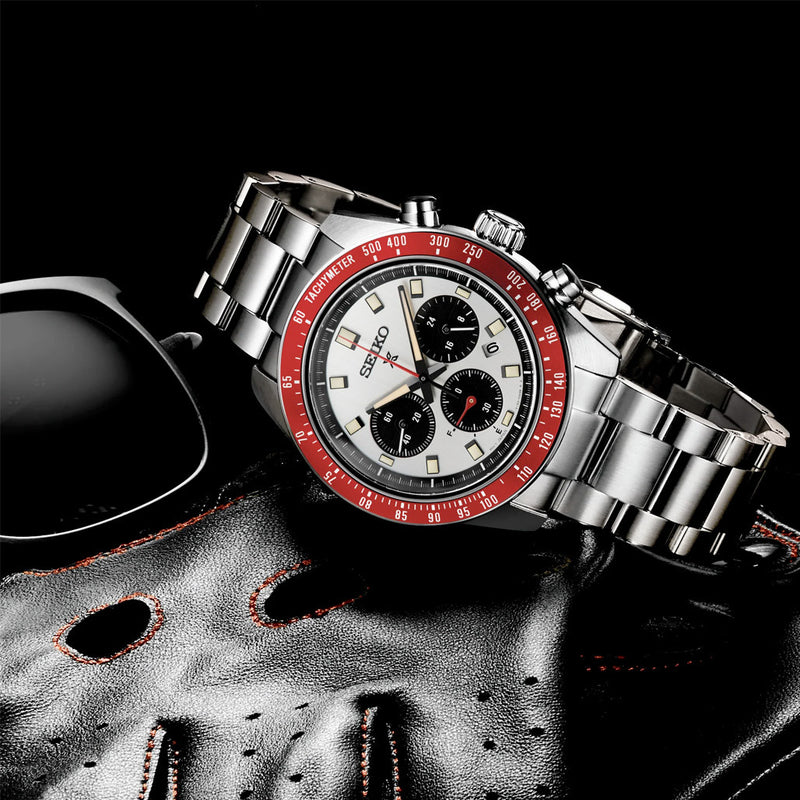 Seiko Prospex Speedtimer Solar Chronograph with Silver Dial #SSC945