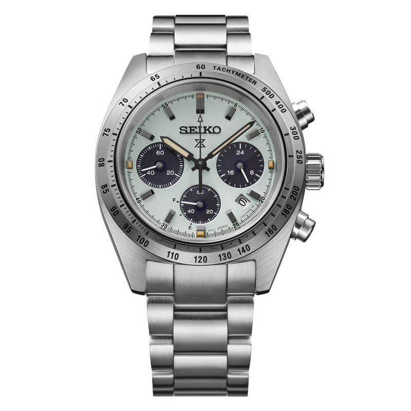 Seiko Prospex Speedtimer Solar Chronograph with Light Green Dial #SSC965