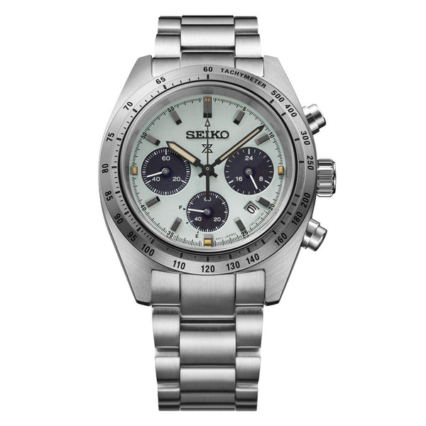 Seiko Prospex Speedtimer Solar Chronograph with Light Green Dial #SSC965