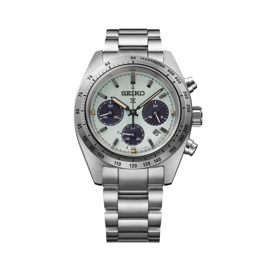 Seiko Prospex Speedtimer Solar Chronograph with Light Green Dial