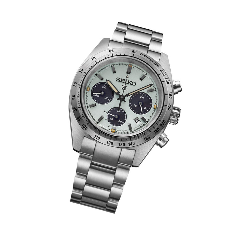 Seiko Prospex Speedtimer Solar Chronograph with Light Green Dial #SSC965