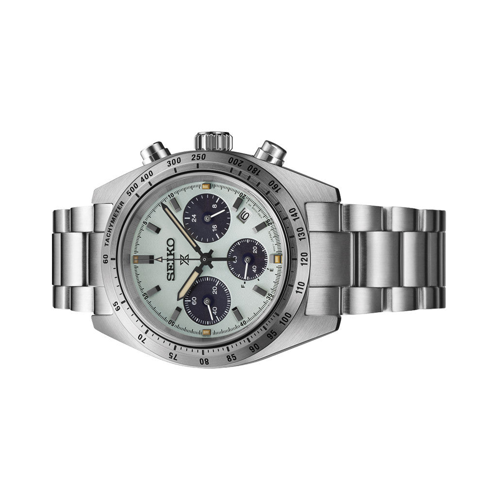 Seiko Prospex Speedtimer Solar Chronograph with Light Green Dial