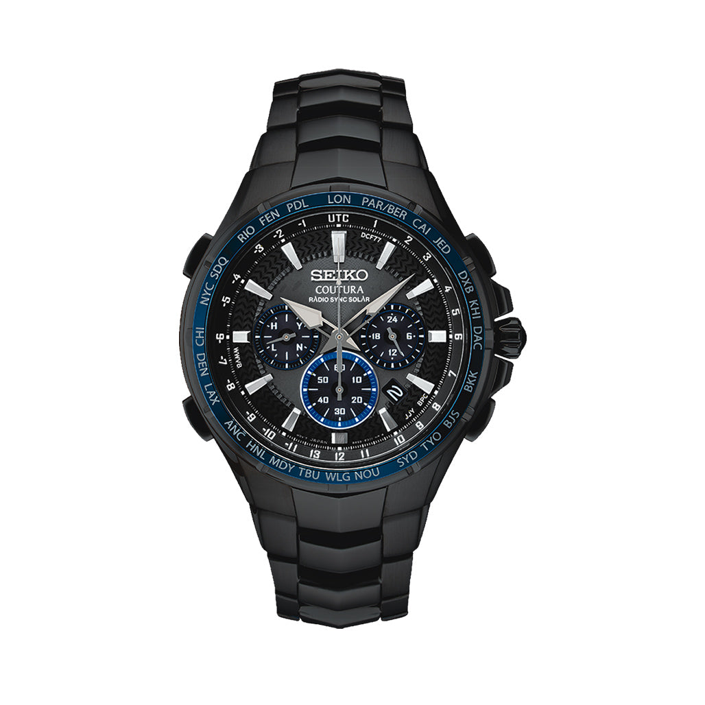Seiko Radio Synced, Solar Powered ,World Time Chronograph Watch