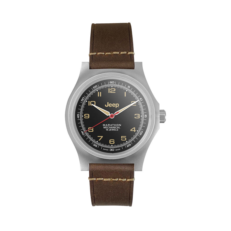 Jeep x Marathon 41mm Willys SSGPM Officers Swiss Mechanical Watch #WW194033SS-4001