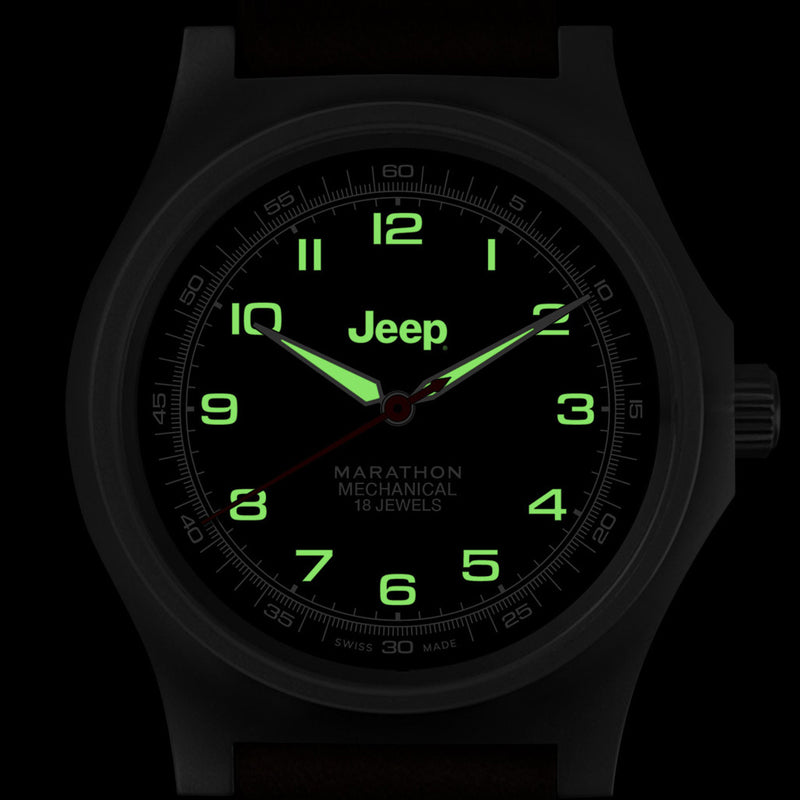 Jeep x Marathon 41mm Willys SSGPM Officers Swiss Mechanical Watch #WW194033SS-4001
