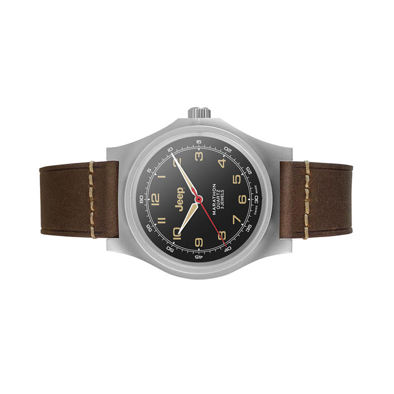 Jeep x Marathon 41mm Willys SSGPQ Officers Swiss Quartz Watch #WW194034SS-4001