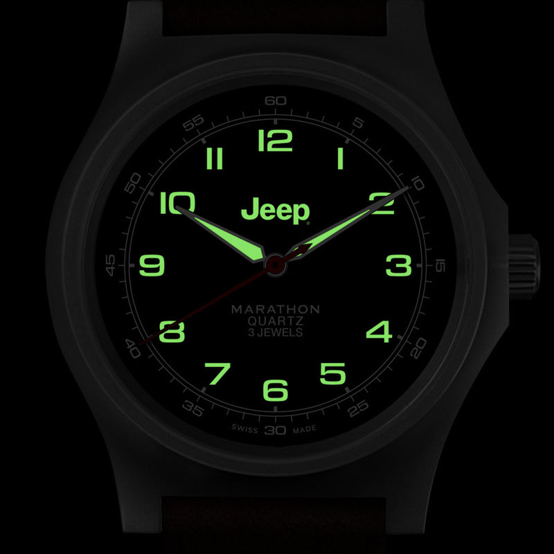 Jeep x Marathon 41mm Willys SSGPQ Officers Swiss Quartz Watch #WW194034SS-4001